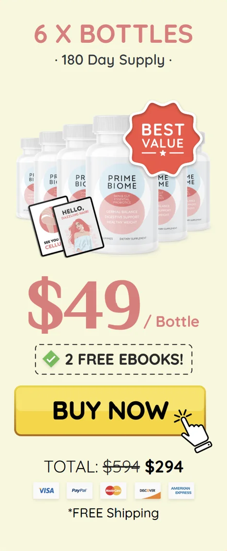 PrimeBiome Buy 6 Bottles